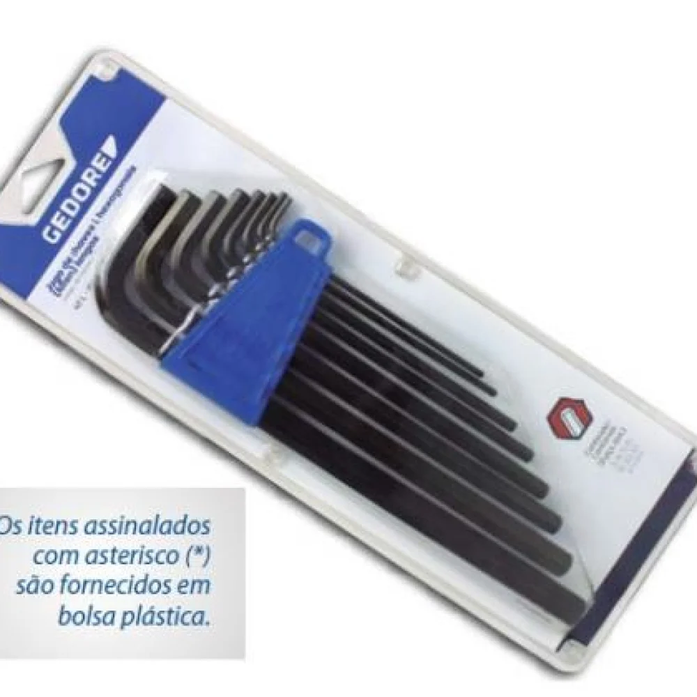 Jogo de Chaves Allen L Longa 14 Peç 1,5 a 14 MM Gedore