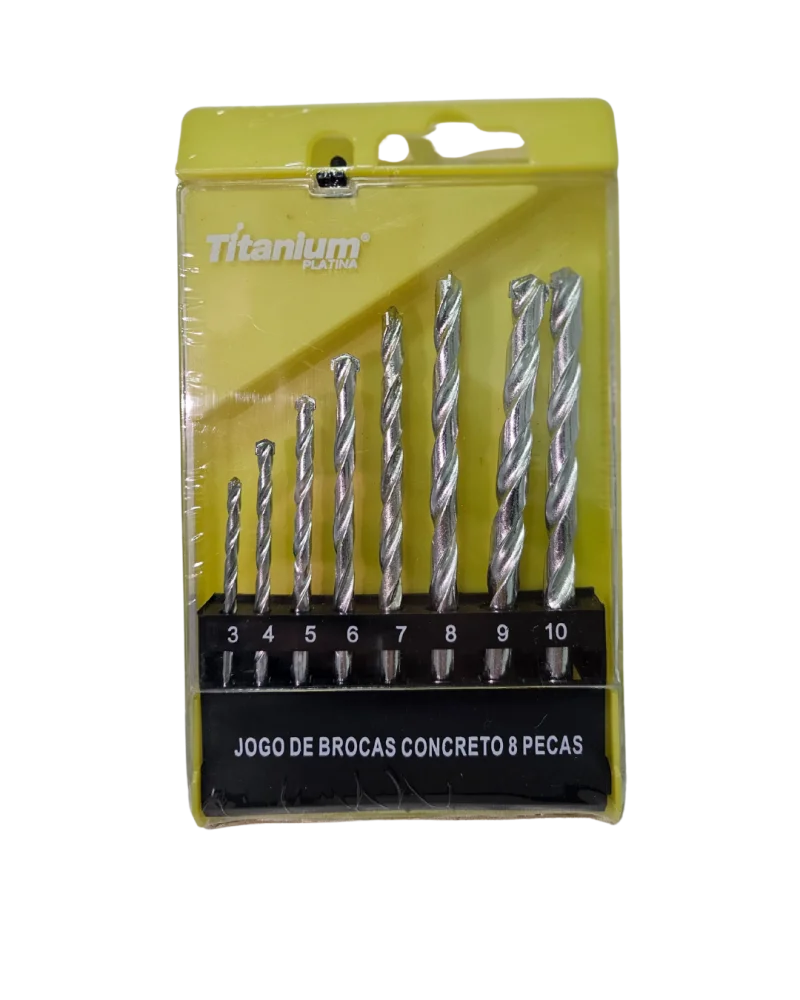 Jogo de Brocas para Concreto 3-10Mm com 8 Peças - Titanium