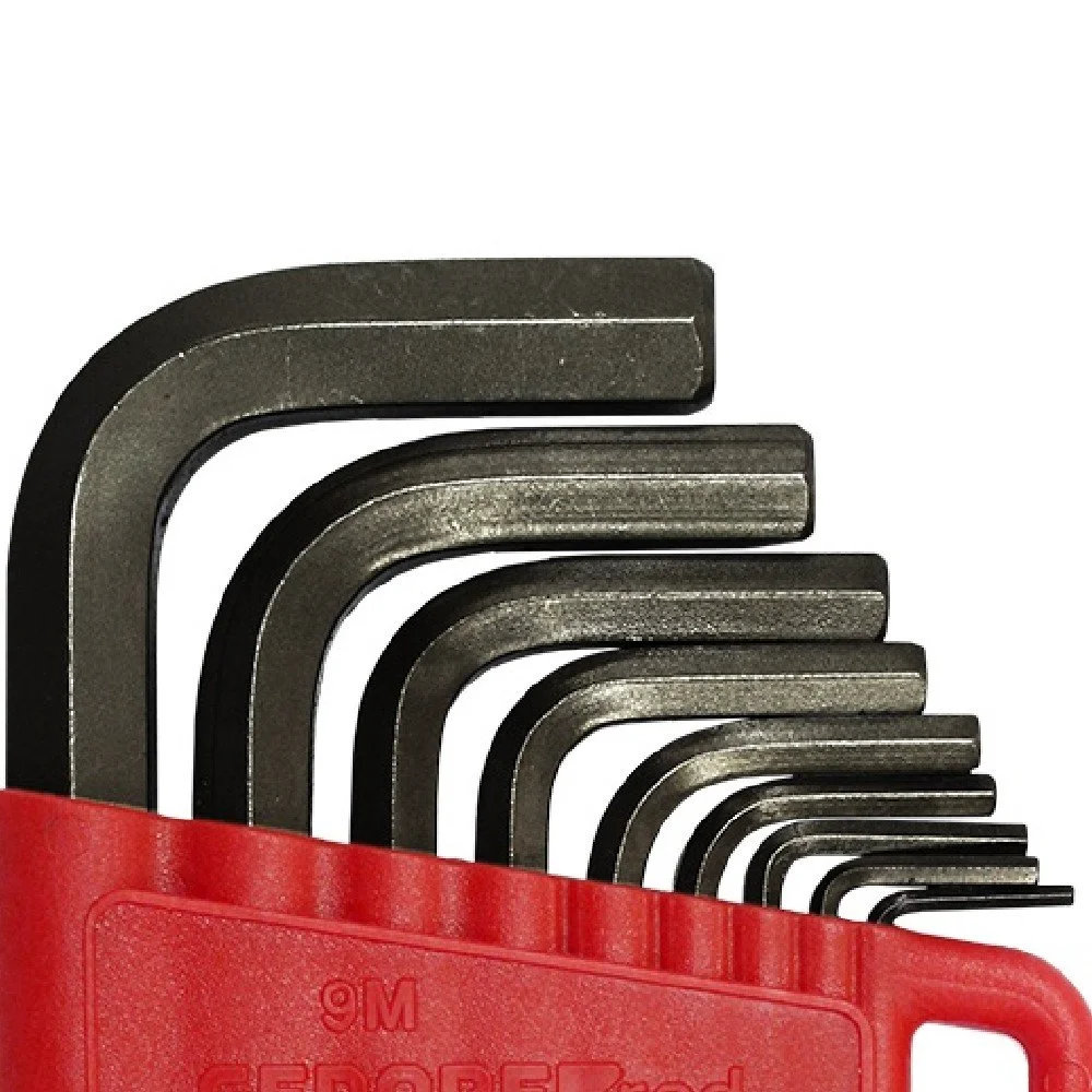 Jogo de Chave Allen 09 Peç L Curta 15-10Mm - Gedore Red