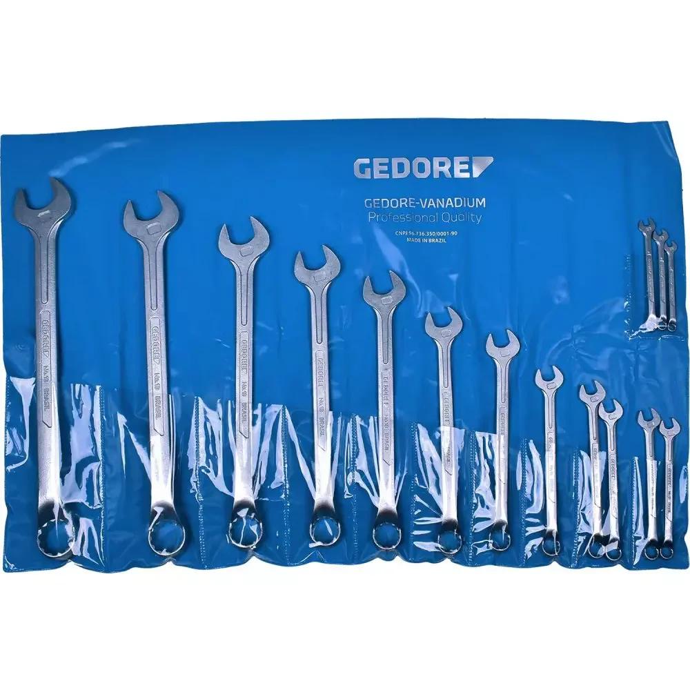 Jogo de Chaves Combinadas 16 Peç 1/4 a 1.1/4 Gedore