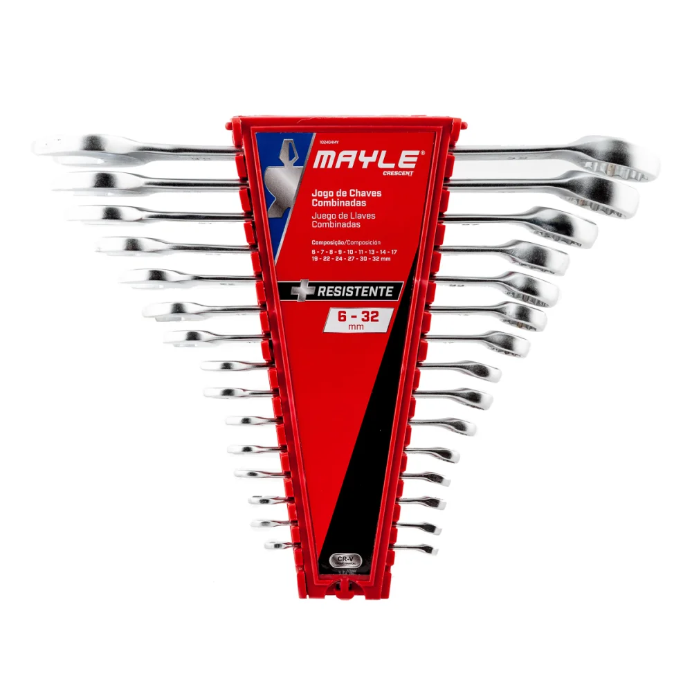 Jogo de Chaves Combinadas de 6 a 32Mm com 15 Peç 102404My Mayle