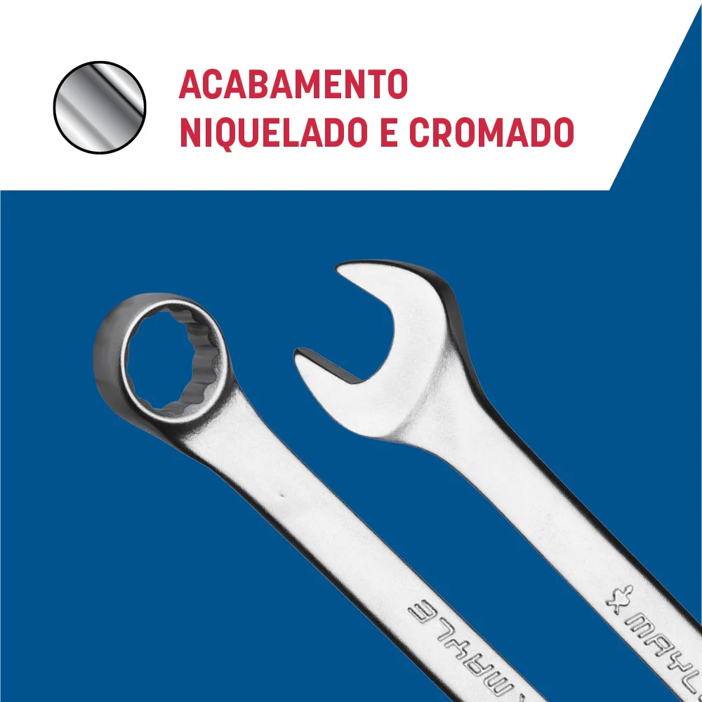 Jogo de Chaves Combinadas de 6 a 32Mm com 15 Peç 102404My Mayle