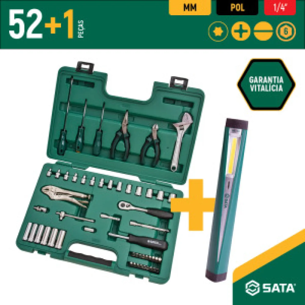 Jogo De Ferramentas Profissional 150 Pc. - SATA Brasil