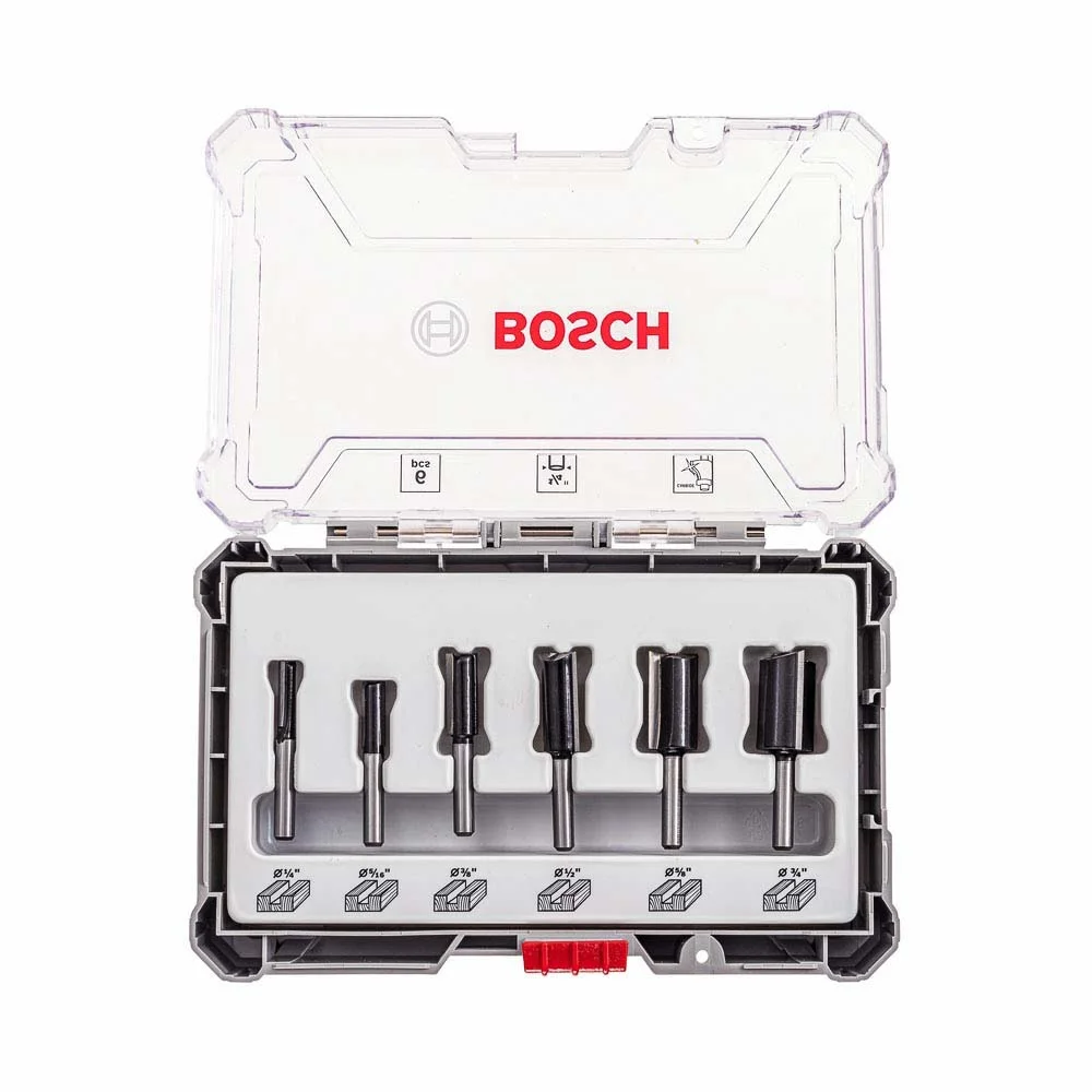 Jogo de Fresas 1/4" com 6 Peças - Bosch