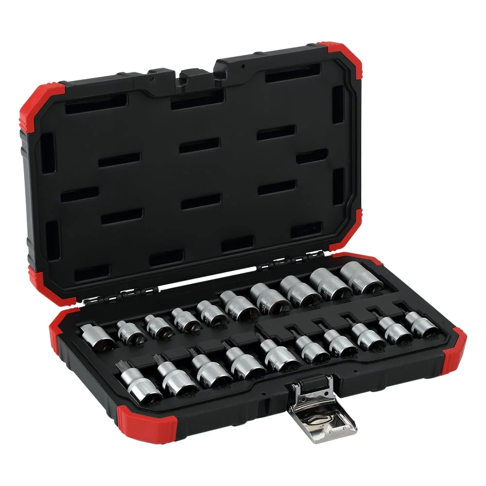 Jogo de Soquete Torx com 20 Peças e Encaixe de 3/8" - 1/2" - Gedore Red