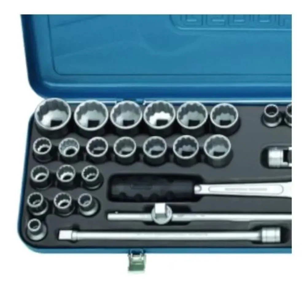 Jogo de Soquetes Estriados 1/2" 43 Peças 12 a 32Mm D19Pmu Gedore