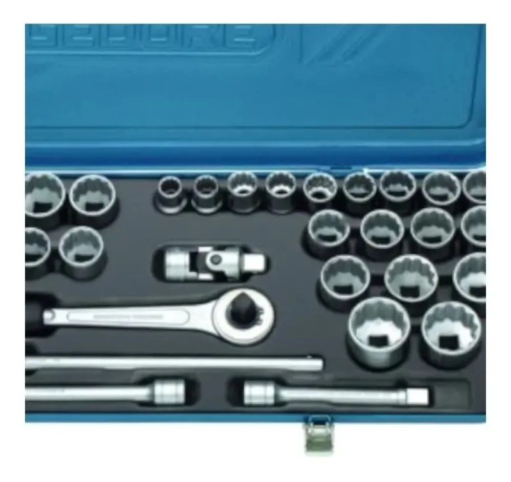 Jogo de Soquetes Estriados 1/2" 43 Peças 12 a 32Mm D19Pmu Gedore
