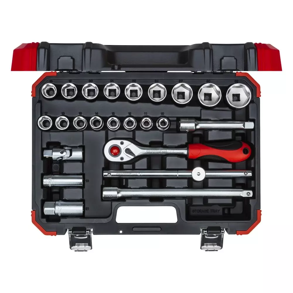 Jogo de Soquetes Sextavados 1/2" 24 Peças 10 a 32 MM Gedore Red