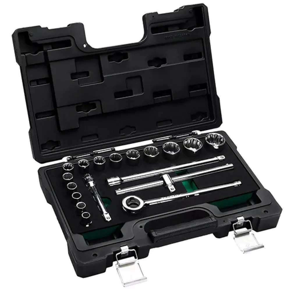 Jogo Soquete Estriado 1/2"Com 18 Peças 204404Bj - Belzer