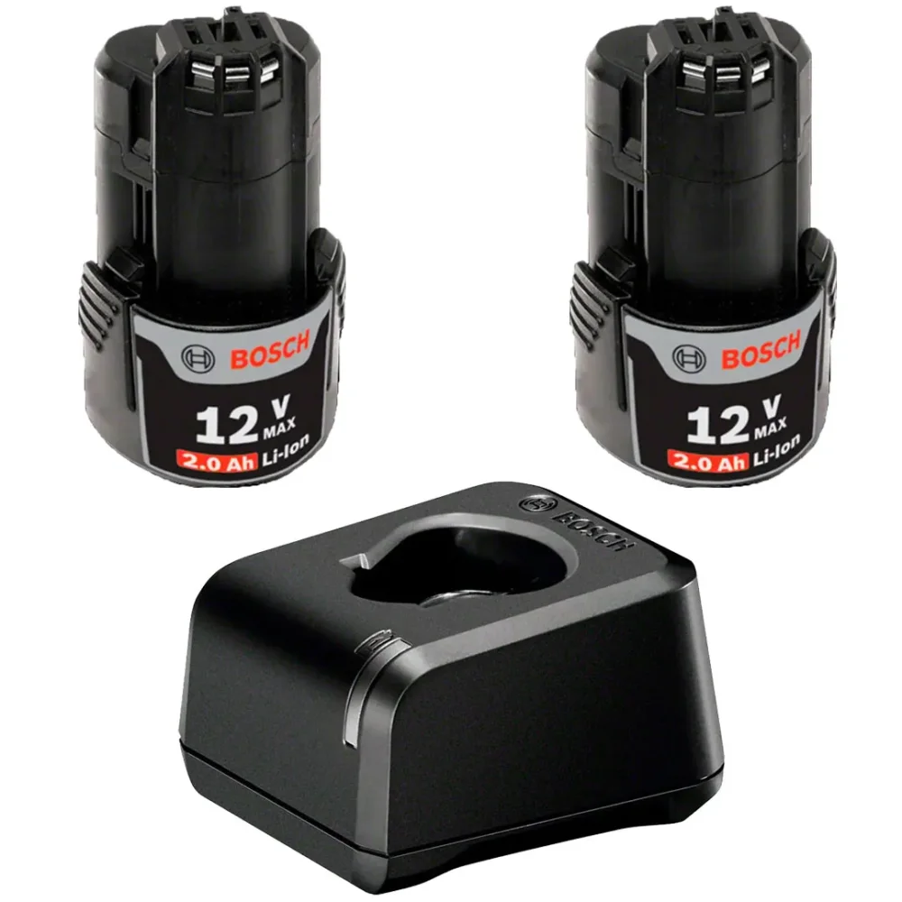 Kit 2 Baterias 12V 2,0 Ah + 1 Carregador Gal 12V-20 Bivolt Bosch