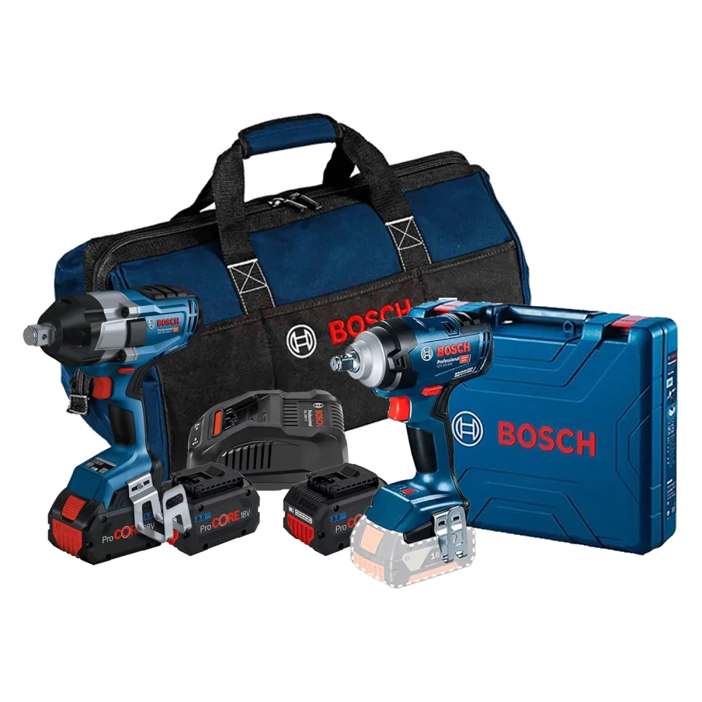 Kit com 2 Chaves de Impacto GDS 18V + 2 Bat + Carregador e Bolsa - Bosch