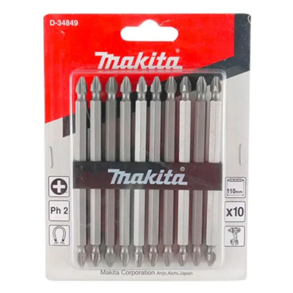 Kit de Bits Ponta Dupla com Estojo 10 Peças Makita D-34849