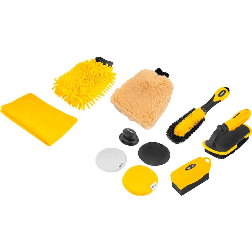 Kit de Limpeza Automotiva com 10 Peças - Vonder