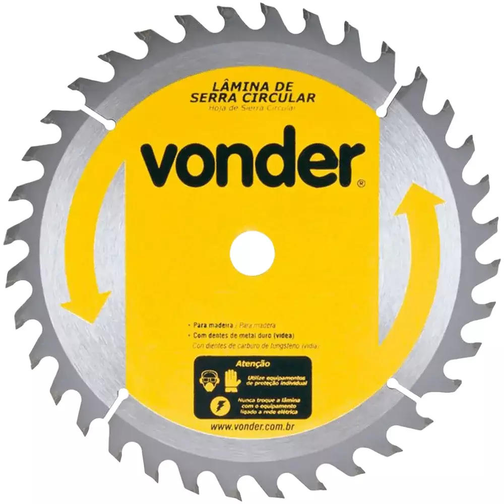 Lâmina de Serra Circular Videa 185Mm X 20Mm 36 Dentes Vonder