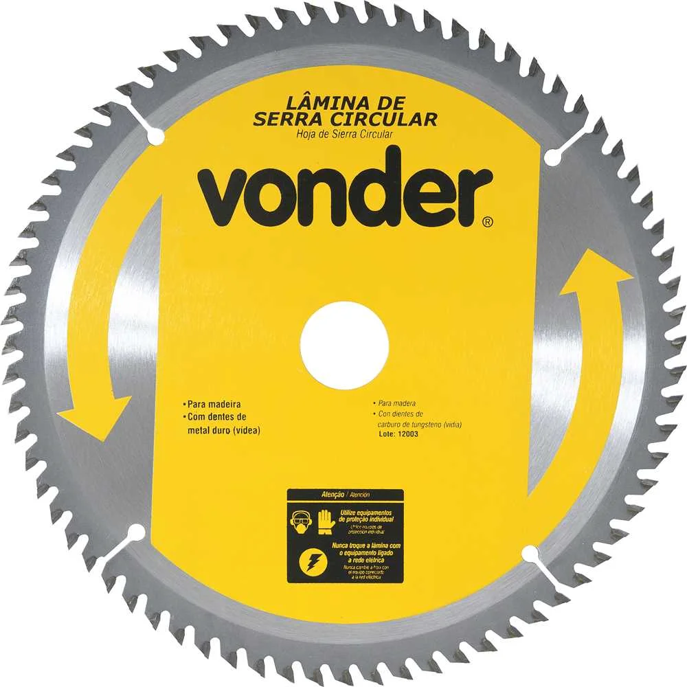Lâmina de Serra Circular Videa 235Mm X 25Mm 60 Dentes Vonder
