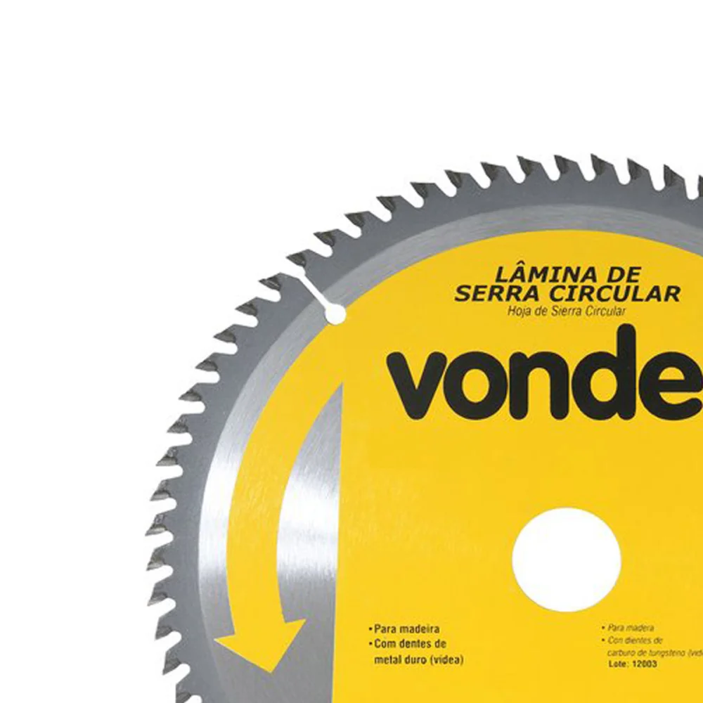 Lâmina de Serra Circular Videa 350Mm X 30Mm 36 Dentes Vonder