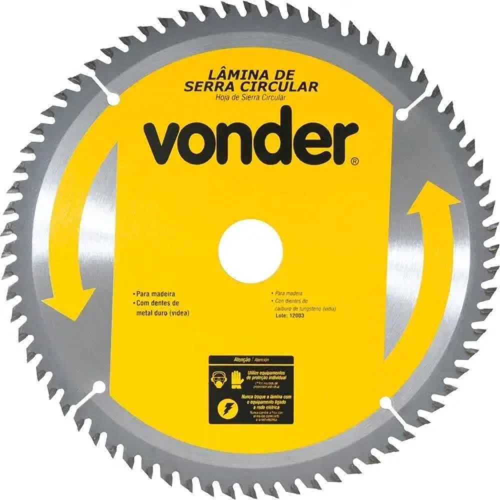 Lâmina de Serra Circular Videa 350Mm X 30Mm 48 Dentes Vonder