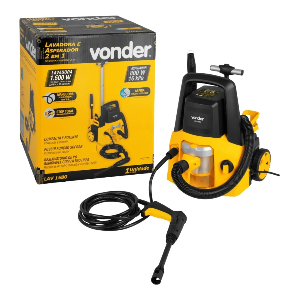 Lavadora e Aspirador 2 em 1 Lav 1580 1500W 220V – Vonder