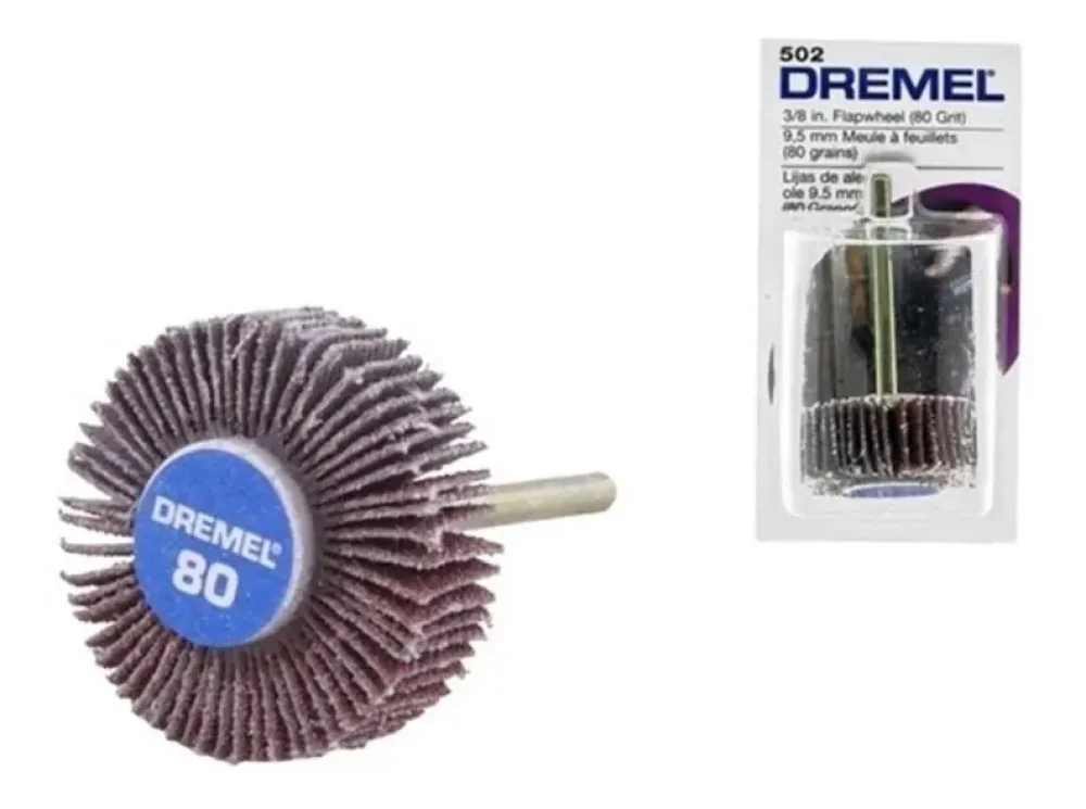 Lixa Rotativa Haste 3/8" Grão 080 Dremel 502