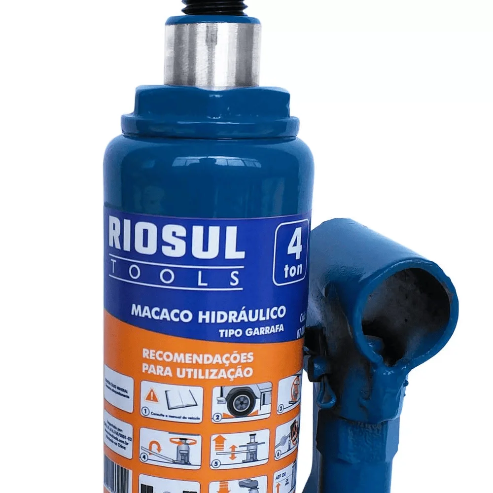 Macaco Hidráulico, Tipo Garrafa 4 Toneladas - Riosul