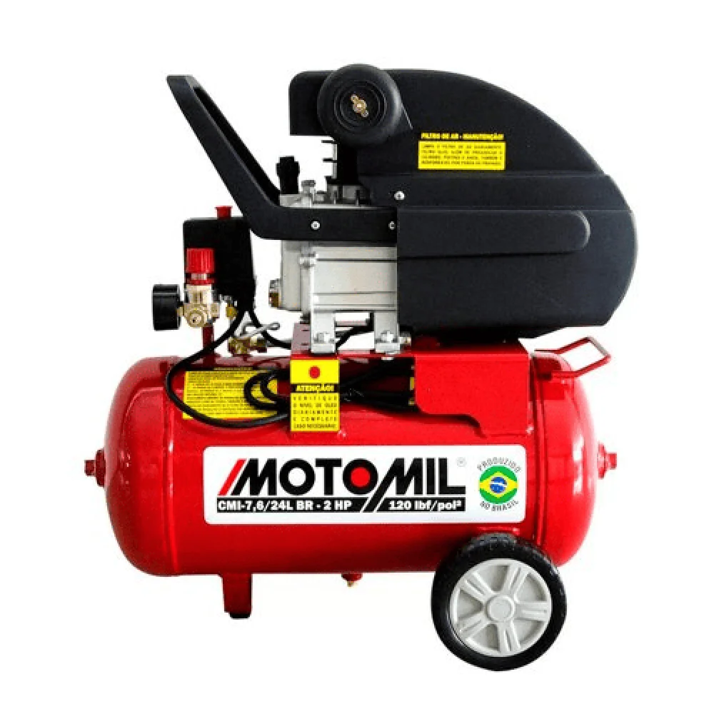 Motocompressor 7,6/24L 2Hp 220V - Motomil