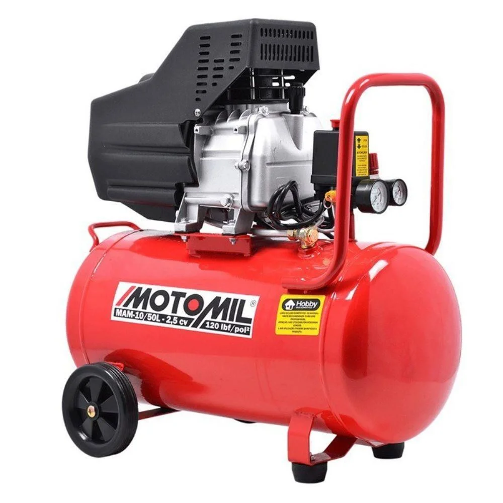 Motocompressor de Ar Mam-10/50Br 8,8 Pés/Min 2,5Hp 50L 220V 378127- Motomil
