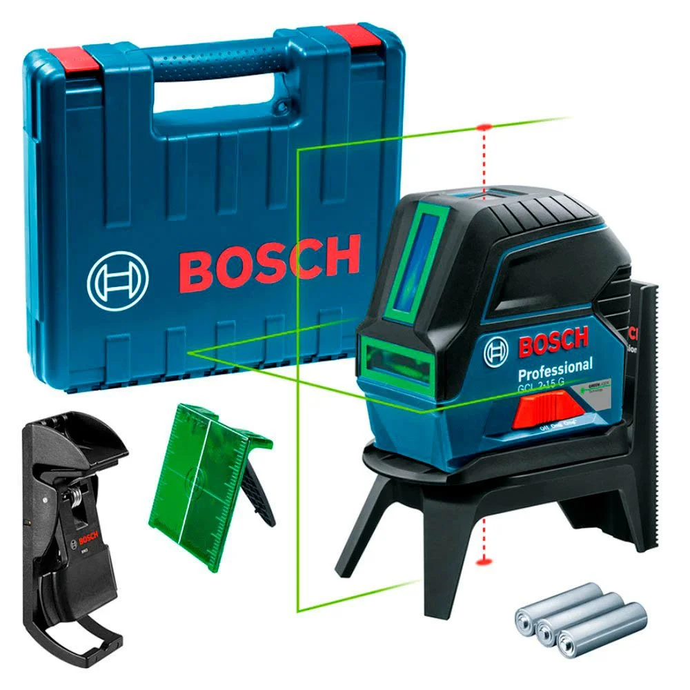 Nível a Laser de Linhas Verdes 15 Metros com Pontos C/Maleta