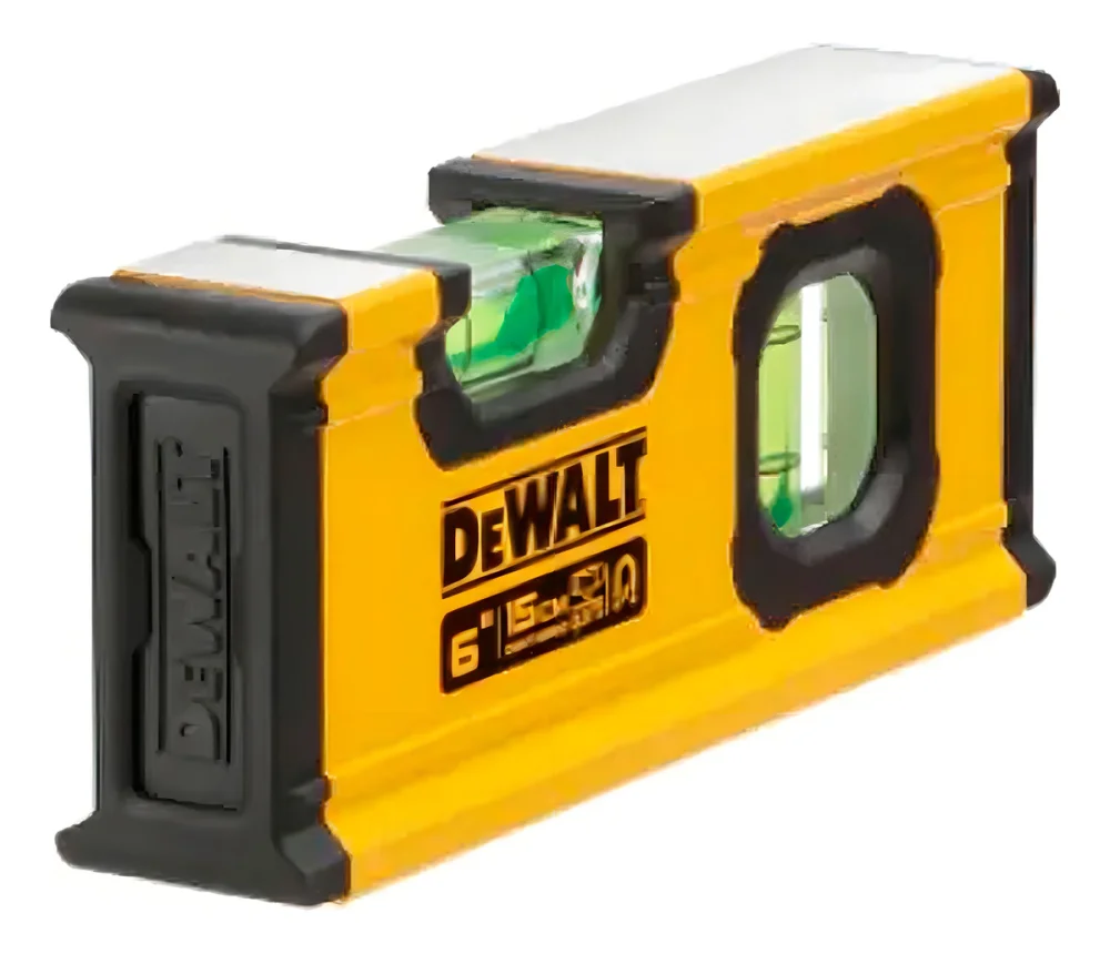 Nível de Alumínio 6'' com 2 Bolhas e Base Magnética Dewalt