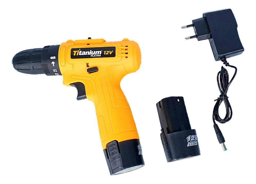 Parafusadeira Furadeira 12V 3/8 7743 com 2 Baterias e Carregador - Titanium