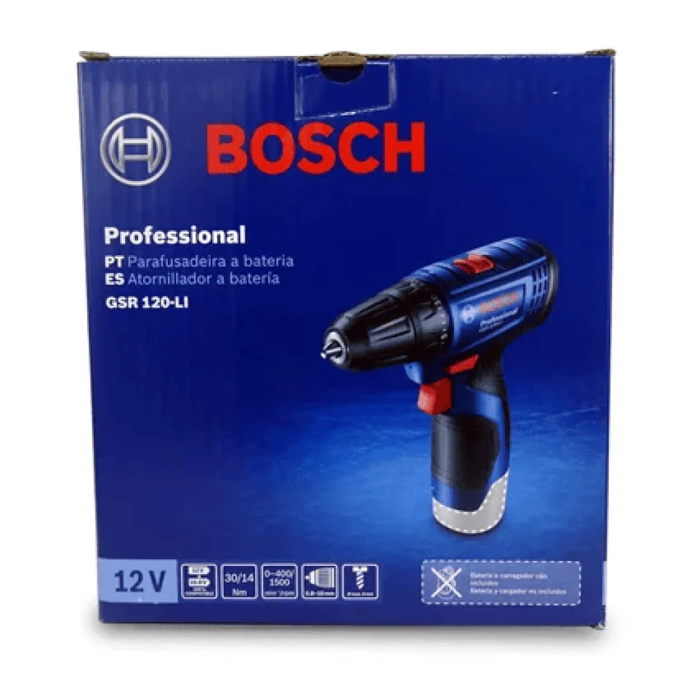 Parafusadeira Furadeira a Bateria Bosch Gsb 120-Li, 12V/Sem Bateria - Bosch