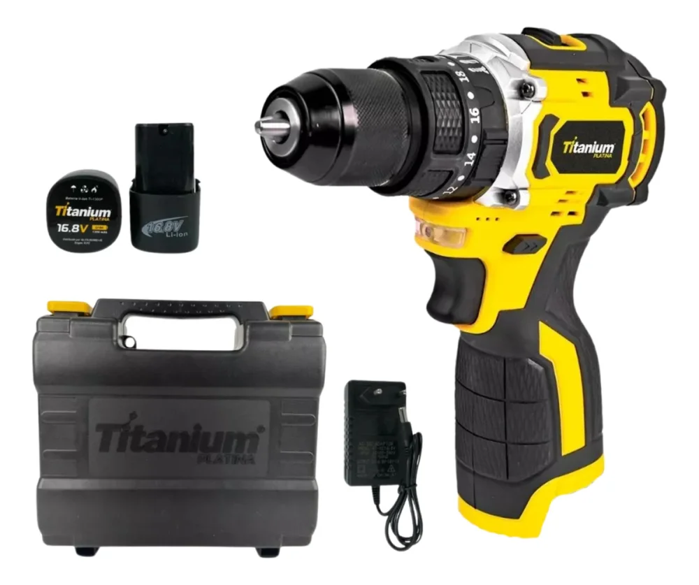 Parafusadeira Furadeira de Impacto Ti-2000P 16,8V com 2 Baterias e Carregador - Titanium
