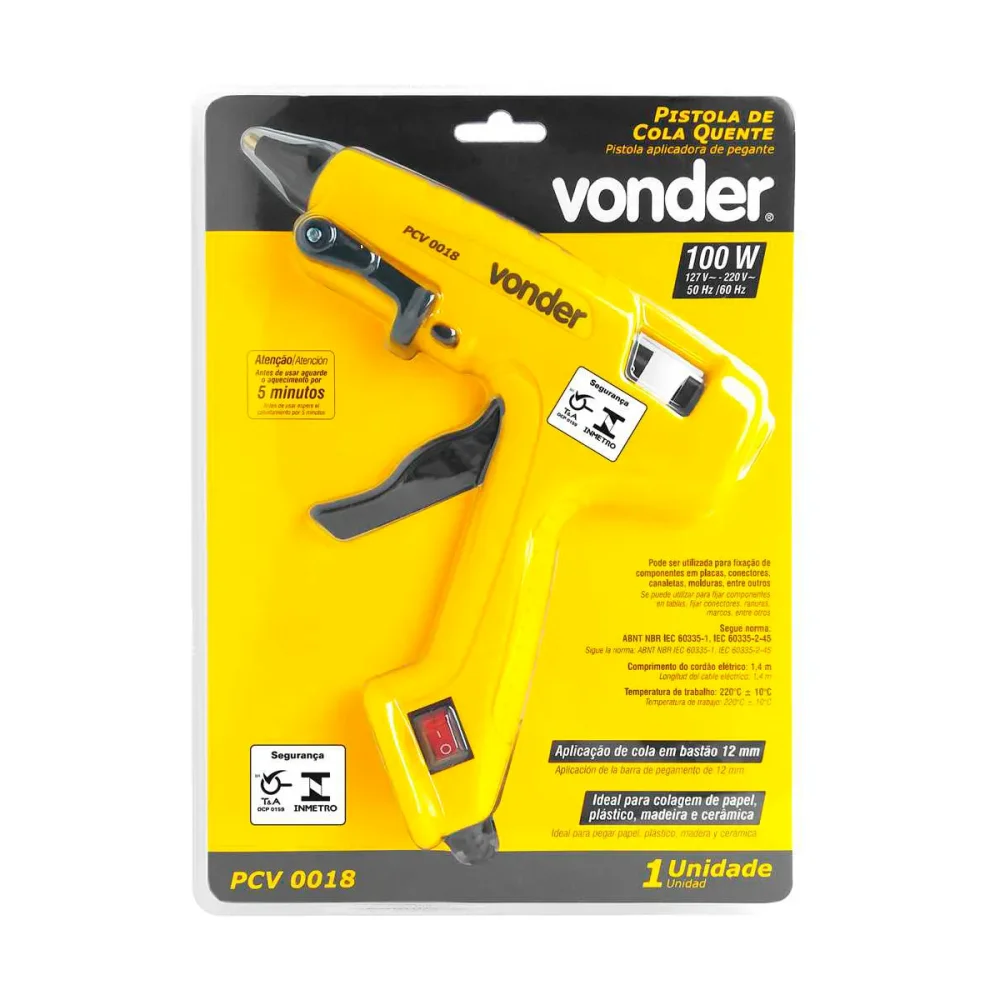 Pistola de Cola Quente 100W Pcv 0018 - Vonder