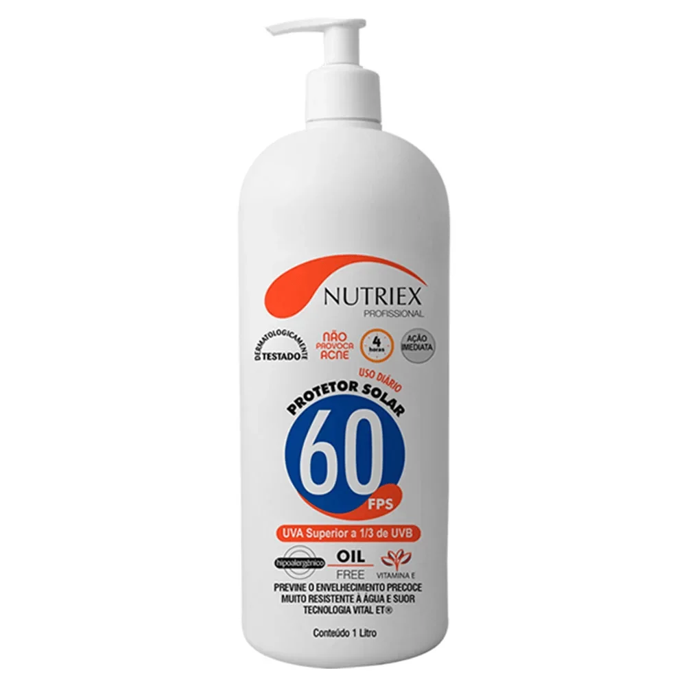 Protetor Solar Fps 60 1/3 Uva 1 Litro - Nutriex