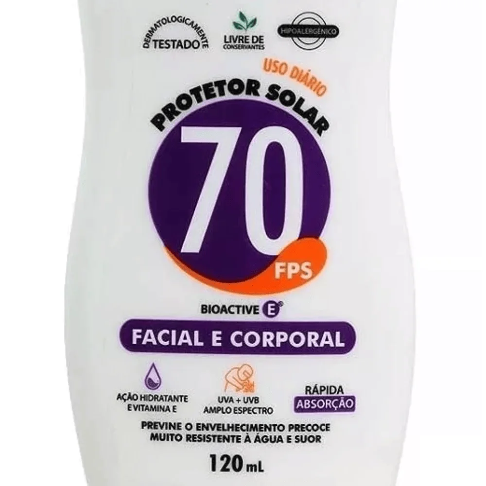 Protetor Solar Fps 70 1/3 com Proteção Uva 120Ml /Nutriex