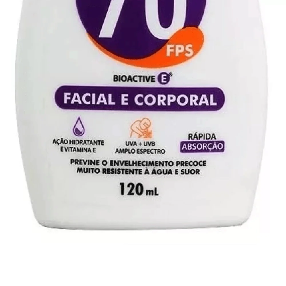 Protetor Solar Fps 70 1/3 com Proteção Uva 120Ml /Nutriex