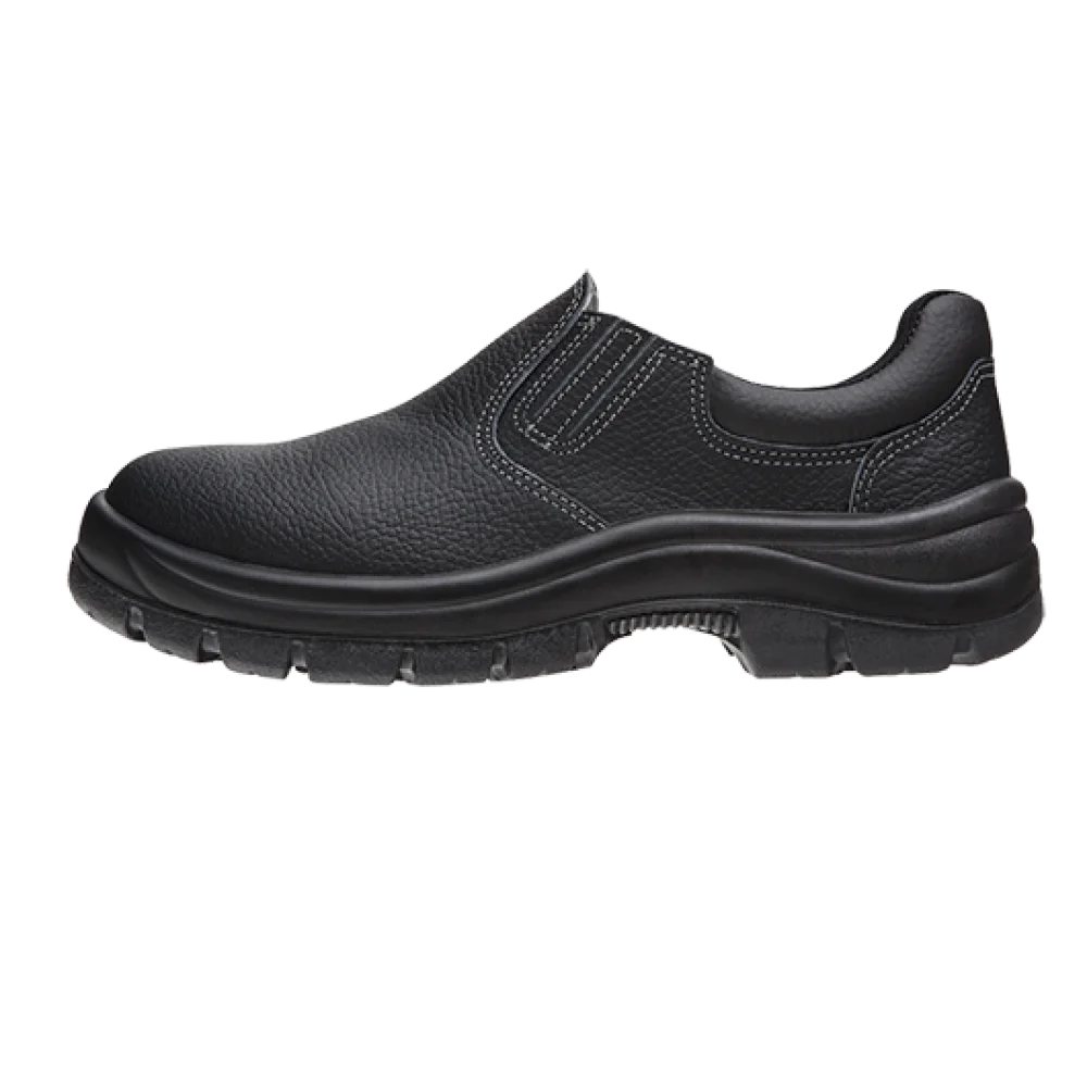 Sapato de Raspa Pu Bi Elástico, Cor Preta sem Biqueira, Tamanho 37 11Sft48 /Safet Flex