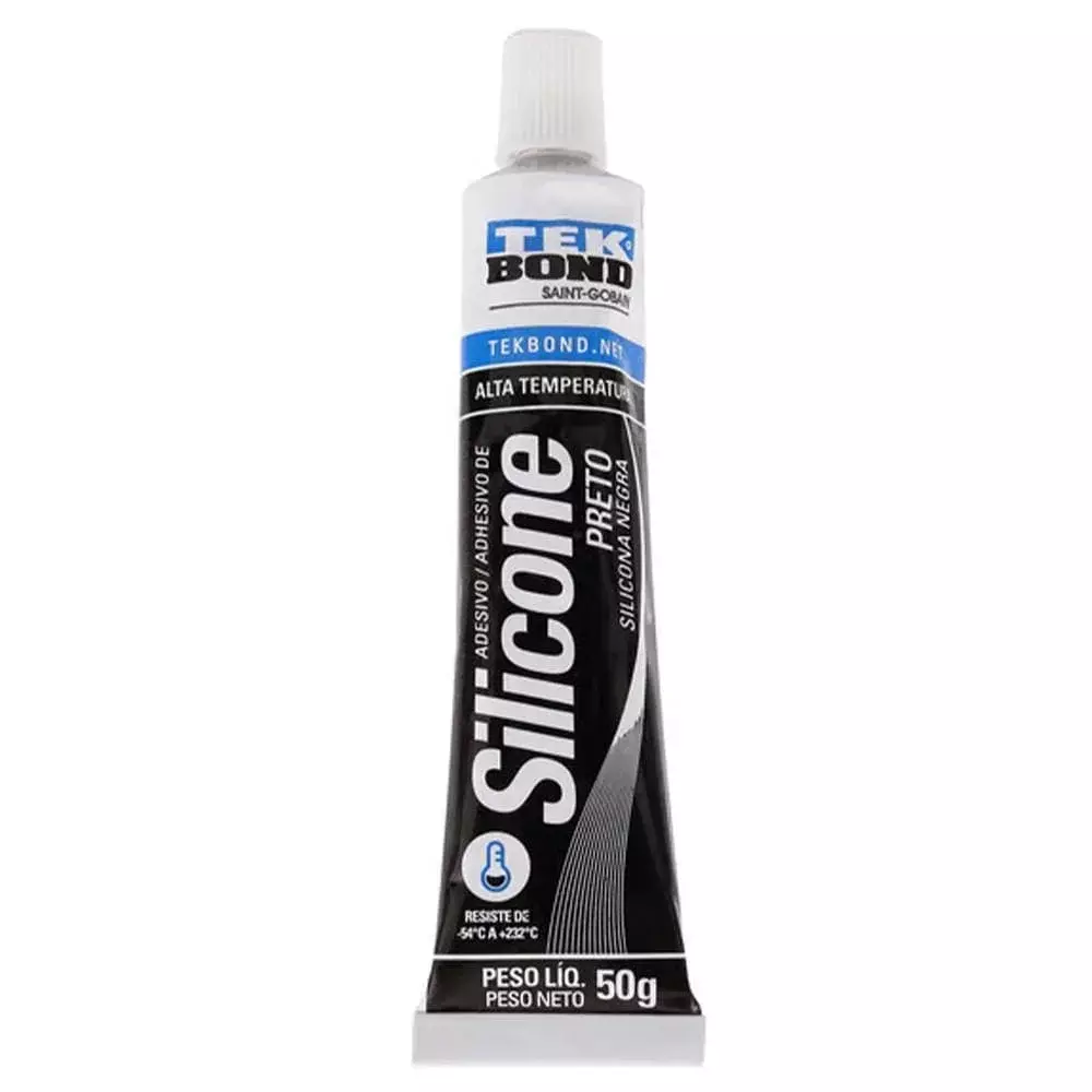 Silicone Acetico A.temp.preto 50Gr /Tek Bond