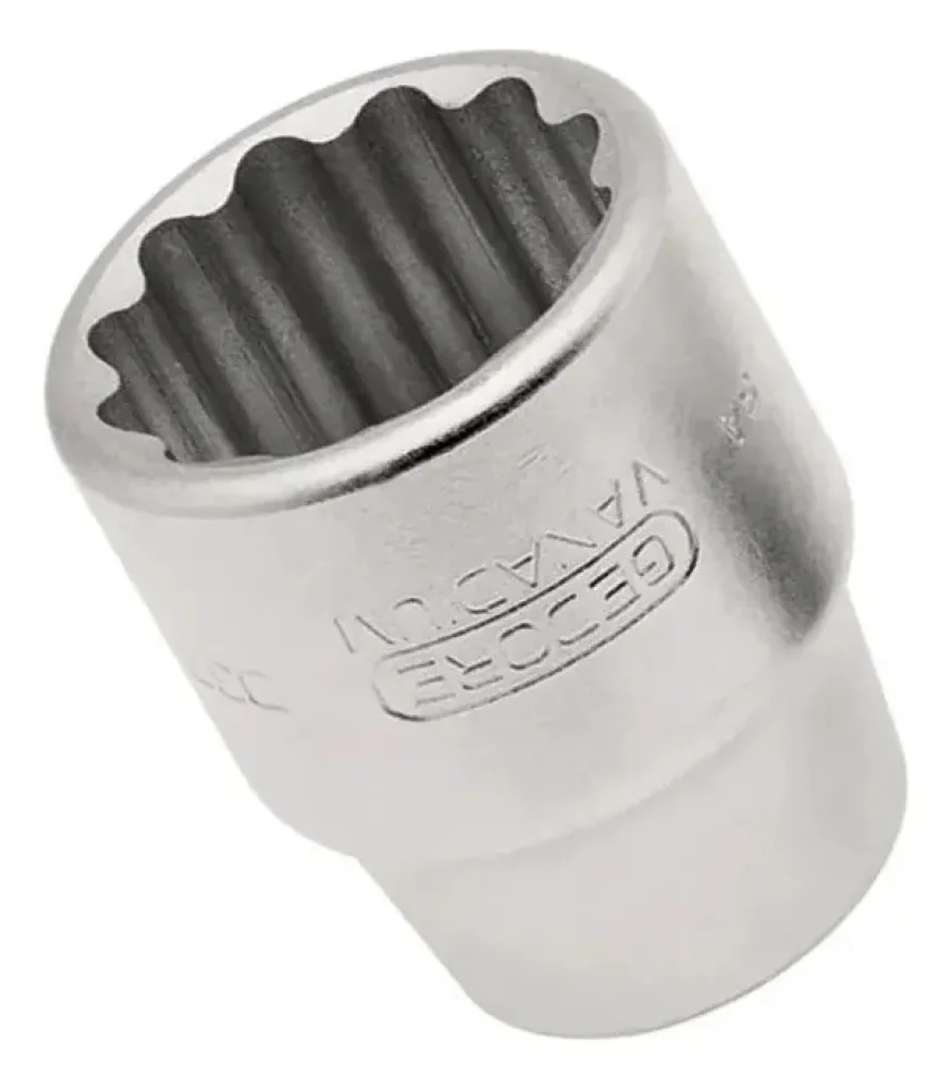 Soquete Estriado de 1"".11/16 Encaixe de 3/4"" D32-1.11/16 Gedore