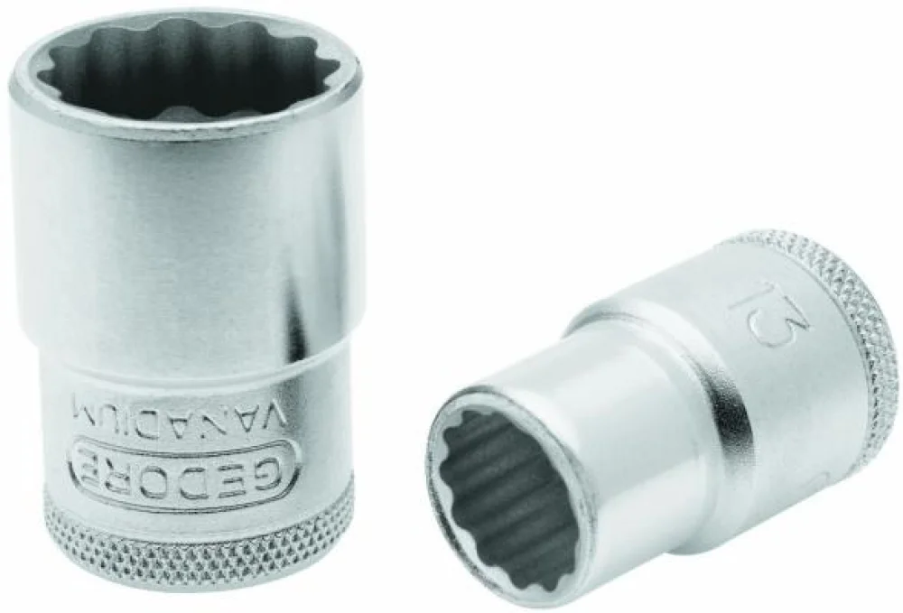 Soquete Estriado de 1""2Mm Encaixe de 1/2"" D19-12Mm Gedore