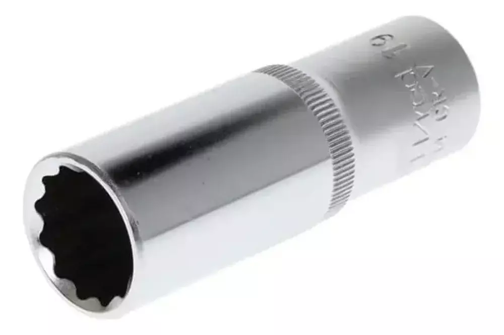 Soquete Estriado Longo 19Mm Encaixe 1/2" Gedore Red Profissional