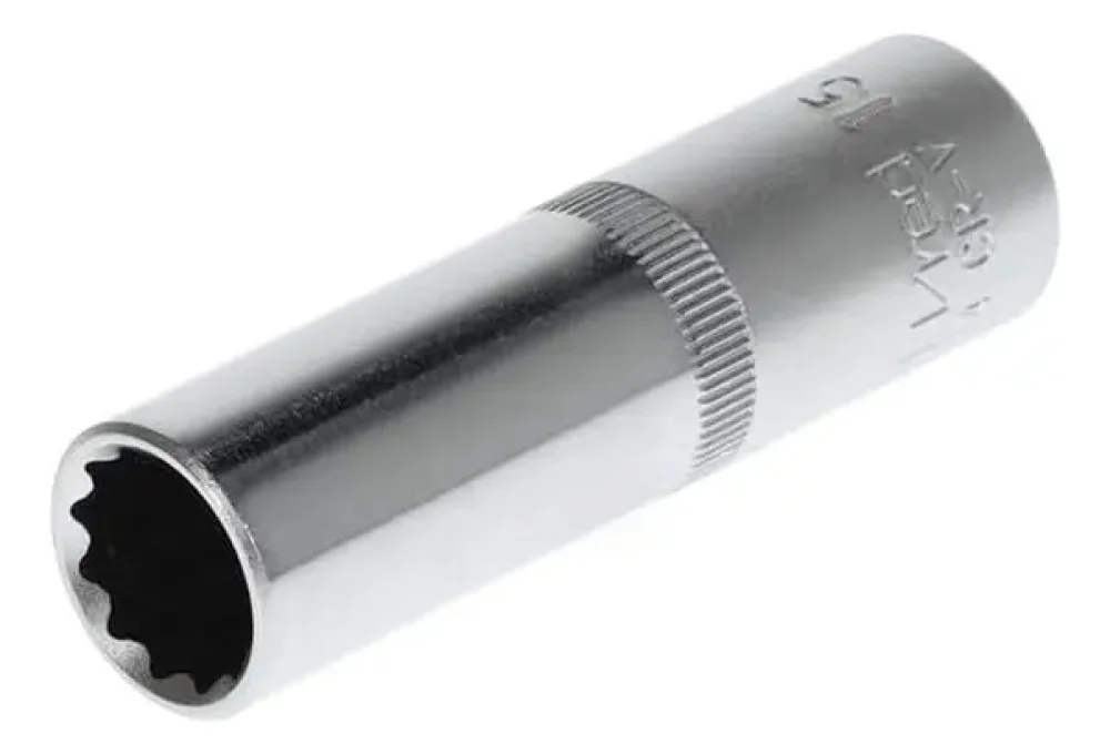 Soquete Estriado Longo de 15Mm Encaixe de 1/2" R61101514 Gedore Red