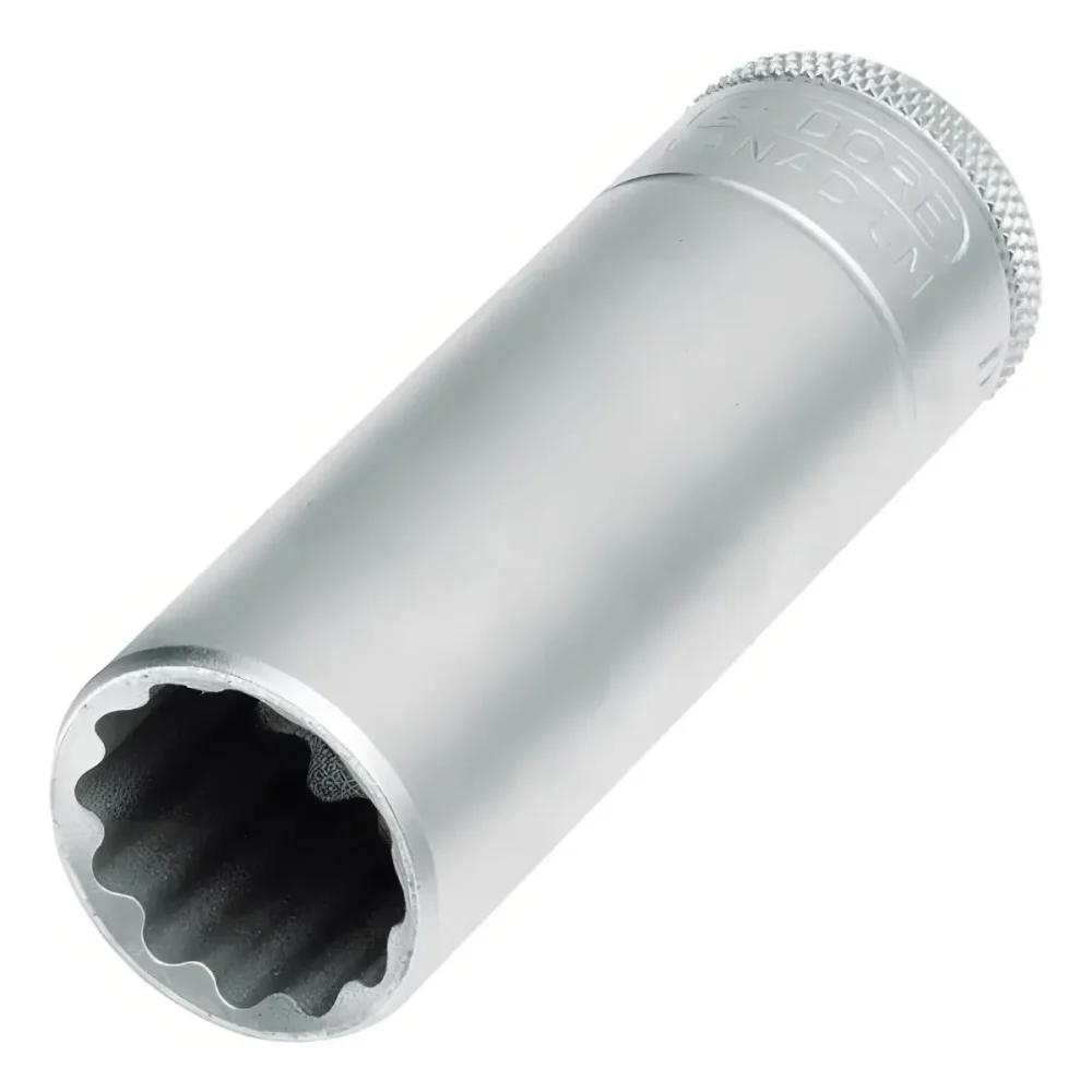 Soquete Estriado Longo de 18Mm Encaixe de 1/2" D19L-18Mm Gedore