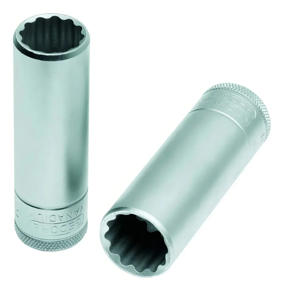 Soquete Estriado Longo de 21Mm Encaixe de 1/2" D19L-21Mm Gedore