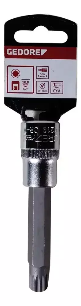 Soquete Multident Longo Encaixe 1/2" X M08 Gedore Red