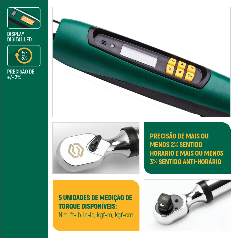 Torquímetro Digital 1/2" 68-340Nm St96527Sc - Sata