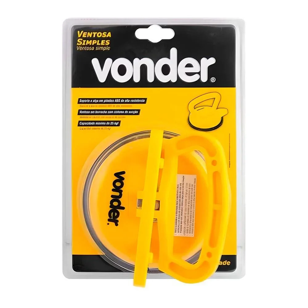 Ventosa Simples em Plástico Abs 25Kg - Vonder-3599001001