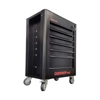 Carro Fechado com 6 Gavetas Preto Gedore Red