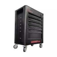 Carro Fechado com 6 Gavetas Preto Gedore Red