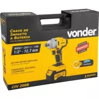 Chave de Impacto 1/2" a Bateria 20V CIV 200B 2 Baterias com Carregador Vonder