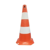 Cone 75Cm Laranja-Branco Rígido /Plastcor